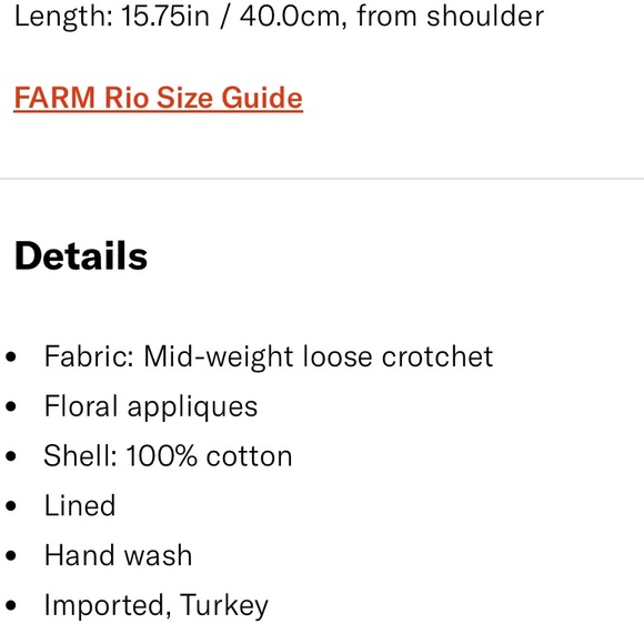 FARM Rio || crochet flowers top - Picture 2 of 7